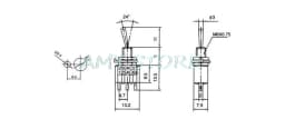 10Pcs MTS-101 2 Pin SPST Switch ON-OFF 2 Position AC125V/6A 250V/3A 6mm Blue Mini Toggle Switches