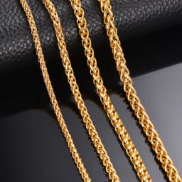 1 Piece Width 3mm/4mm/5mm/6mm Gold Color Keel Link Chain Necklace For Men Women Stainless Steel Chain Necklace