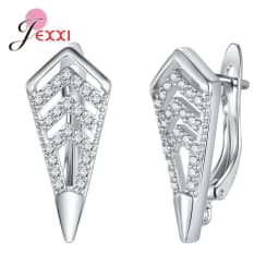New Statement 925 Sterling Silver DIY Earrings Clasps Hooks Woman Handmade Jewelry Making Accessoru Fashion Design Cubic Zircon