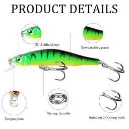 1pcs sinking Minnow Fishing Lure Wobblers Hard Artificial Bait 3D Eyes 8cm 8.5g High Quality Crankbait Plastic Baits Fish Pesca