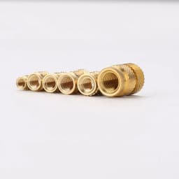 Brass Hot Melt Inset Nuts Heating Molding Copper Thread Inserts Nut SL-type Double Twill Knurled Injection Brass Nut M2M3 100Pcs