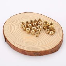 Brass Hot Melt Inset Nuts Heating Molding Copper Thread Inserts Nut SL-type Double Twill Knurled Injection Brass Nut M2M3 100Pcs