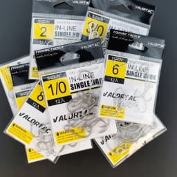 Inline Single Hook Big Eye Single Hook Replace the Treble Hook 12pcs/Pack Fish Hooks for Live Bait Single Fishing Hooks