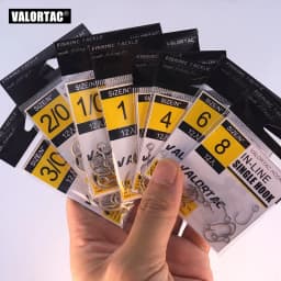Inline Single Hook Big Eye Single Hook Replace the Treble Hook 12pcs/Pack Fish Hooks for Live Bait Single Fishing Hooks