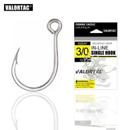 Inline Single Hook Big Eye Single Hook Replace the Treble Hook 12pcs/Pack Fish Hooks for Live Bait Single Fishing Hooks