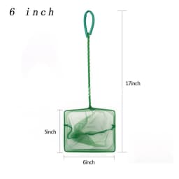 Portable Fish Net Long Handle Square Aquarium Accessories Fish Tank Landing Net Fishing Net Fish Floating Objects Cleaning Tool