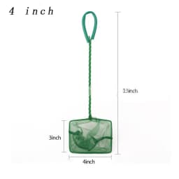 Portable Fish Net Long Handle Square Aquarium Accessories Fish Tank Landing Net Fishing Net Fish Floating Objects Cleaning Tool