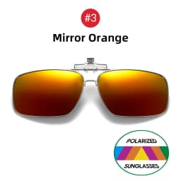 VIVIBEE Mens Metal Clip on Sunglasses Polarized Eyeglasses UV400 Women Square Night Vision Driving Sun Glasses