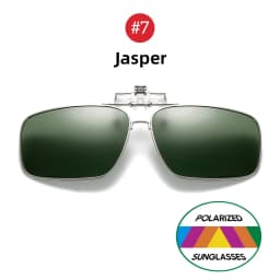 VIVIBEE Mens Metal Clip on Sunglasses Polarized Eyeglasses UV400 Women Square Night Vision Driving Sun Glasses