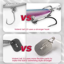 Hunthouse Violent Tail 2.0 Jigging Lure Spoon Sinking Bait Tackle Artificial 10g 18g 24g For Fishing Lure Pike Trout Tackle
