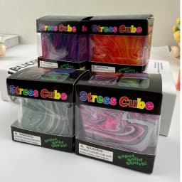 Soft and Glutinous Sensory Stress-relief Toy Cube Filled with Gel Stretchable Ball Soft Ice blind box Slow Rebound