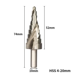 Xcan Step Drill Bit 1pc 4-12 4-32mm Pagoda Drill Hexagon Screw Drill Core Drilling Tool HSS Spiral Groove Wood Metal Hole Cutter