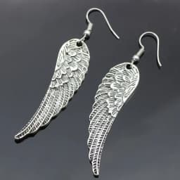2023 Trend Punk Retro Angel Wings Earrings Drop Feather Hanging Dangle Metal Long Earring For Women Alloy Gothic Jewelry Stud