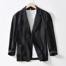100% Cotton Breathable Men's Blazer Suit Jacket For Men Black Coat For Summer Business Lightweight Male Clothes 2024