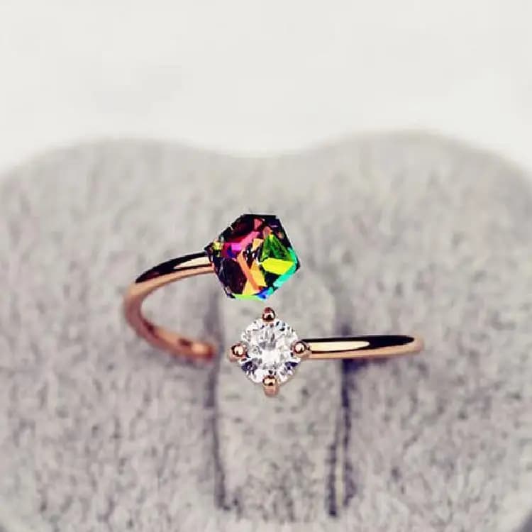 2020 New Brand Design Fashion Elegant Charm Austrian Crystal Infinite Wedding Ring Valentine's Day Gift