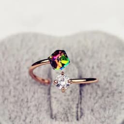 2020 New Brand Design Fashion Elegant Charm Austrian Crystal Infinite Wedding Ring Valentine's Day Gift