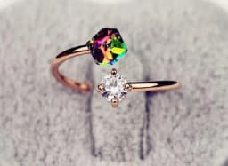 2020 New Brand Design Fashion Elegant Charm Austrian Crystal Infinite Wedding Ring Valentine's Day Gift