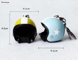 New Motorcycle Helmets Key chain Women men Cute Safety Helmet Car Keychain Bags Hot Key Ring gift Jewelry wholesale 17022