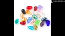 Best Sell Crystal Tear Drop Shape Beads Glass Beads 6X8MM,8X10MM Loose Spacer Round Beads For Jewelry Making DIY 24 Colors