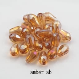 Best Sell Crystal Tear Drop Shape Beads Glass Beads 6X8MM,8X10MM Loose Spacer Round Beads For Jewelry Making DIY 24 Colors