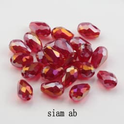 Best Sell Crystal Tear Drop Shape Beads Glass Beads 6X8MM,8X10MM Loose Spacer Round Beads For Jewelry Making DIY 24 Colors