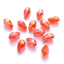 Best Sell Crystal Tear Drop Shape Beads Glass Beads 6X8MM,8X10MM Loose Spacer Round Beads For Jewelry Making DIY 24 Colors
