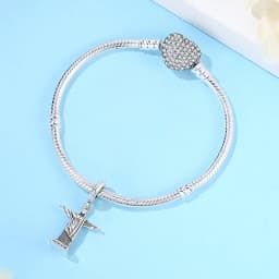 Original 925 Sterling Silver Charms Love Travel London Bus Paris Eiffel Tower Beads Fit Bracelets Necklaces Women DIY Jewelry