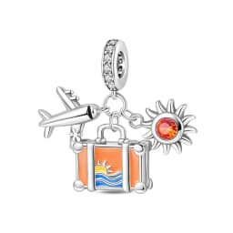 Original 925 Sterling Silver Charms Love Travel London Bus Paris Eiffel Tower Beads Fit Bracelets Necklaces Women DIY Jewelry