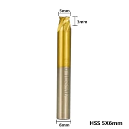CMCP 1pc 6mm Shank Titanium Coated Key Cutting Machine End Milling Cutter 1/1.5/2.0/2.5/3.0/4.0/5.0mm Vertical Key Machine