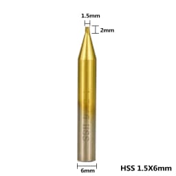CMCP 1pc 6mm Shank Titanium Coated Key Cutting Machine End Milling Cutter 1/1.5/2.0/2.5/3.0/4.0/5.0mm Vertical Key Machine
