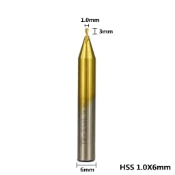 CMCP 1pc 6mm Shank Titanium Coated Key Cutting Machine End Milling Cutter 1/1.5/2.0/2.5/3.0/4.0/5.0mm Vertical Key Machine