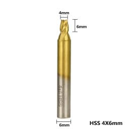 CMCP 1pc 6mm Shank Titanium Coated Key Cutting Machine End Milling Cutter 1/1.5/2.0/2.5/3.0/4.0/5.0mm Vertical Key Machine