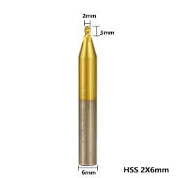 CMCP 1pc 6mm Shank Titanium Coated Key Cutting Machine End Milling Cutter 1/1.5/2.0/2.5/3.0/4.0/5.0mm Vertical Key Machine