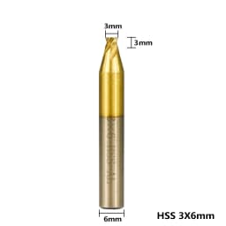 CMCP 1pc 6mm Shank Titanium Coated Key Cutting Machine End Milling Cutter 1/1.5/2.0/2.5/3.0/4.0/5.0mm Vertical Key Machine
