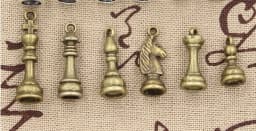 1set Charms Chess Knight Bishop Pawn King Queen Rook Antique Pendant fit,Vintage Tibetan Bronze,DIY For Handmade Jewelry