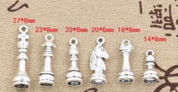 1set Charms Chess Knight Bishop Pawn King Queen Rook Antique Pendant fit,Vintage Tibetan Bronze,DIY For Handmade Jewelry