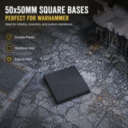 Square 50mm Bases For 3D printed Miniatures