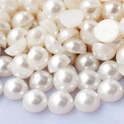 White Ivory Beige 2/3/4/6/8/10mm-25mm All Sizes Imitation Pearl ABS Plastic Half Round Loose Bead For Nail Art DIY Craft Garment