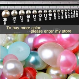 White Ivory Beige 2/3/4/6/8/10mm-25mm All Sizes Imitation Pearl ABS Plastic Half Round Loose Bead For Nail Art DIY Craft Garment