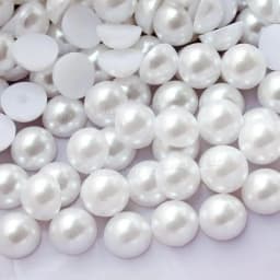 White Ivory Beige 2/3/4/6/8/10mm-25mm All Sizes Imitation Pearl ABS Plastic Half Round Loose Bead For Nail Art DIY Craft Garment
