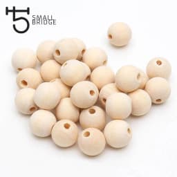 10 12 16 18 20 25mm Natural Wooden Beads Smooth Round Wood Beads Loose Spacer Beads for Jewelry Making DIY Handmade Accessories