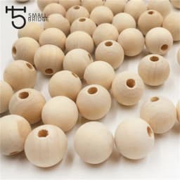 10 12 16 18 20 25mm Natural Wooden Beads Smooth Round Wood Beads Loose Spacer Beads for Jewelry Making DIY Handmade Accessories