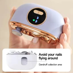 Low Noise Long-Lasting Electric Nail Trimmer Polisher Automatic Convenient Electric Nail File Cutter Nail Clipper with Led Light