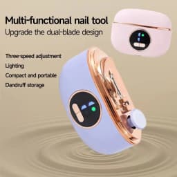 Low Noise Long-Lasting Electric Nail Trimmer Polisher Automatic Convenient Electric Nail File Cutter Nail Clipper with Led Light