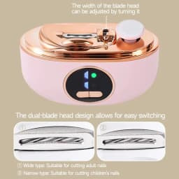 Low Noise Long-Lasting Electric Nail Trimmer Polisher Automatic Convenient Electric Nail File Cutter Nail Clipper with Led Light