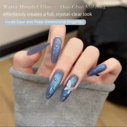 MIANEL 2026 New Summer Waterdrop Top Coat Gel, High Gloss Crystal Plating Sealer, 3D No-Wipe Nail Gel Polish