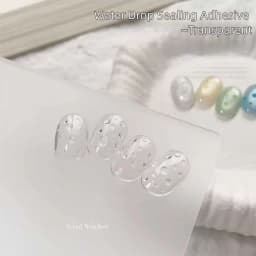 MIANEL 2026 New Summer Waterdrop Top Coat Gel, High Gloss Crystal Plating Sealer, 3D No-Wipe Nail Gel Polish