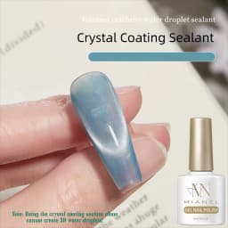 MIANEL 2026 New Summer Waterdrop Top Coat Gel, High Gloss Crystal Plating Sealer, 3D No-Wipe Nail Gel Polish