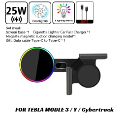 25W Car Phone Mount Holder Magnetic Wireless Charger Compatible with MagSafe for Tesla Model 3 Y HIGHLAND LAUNCH JUNIPER 2026