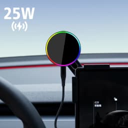 25W Car Phone Mount Holder Magnetic Wireless Charger Compatible with MagSafe for Tesla Model 3 Y HIGHLAND LAUNCH JUNIPER 2026